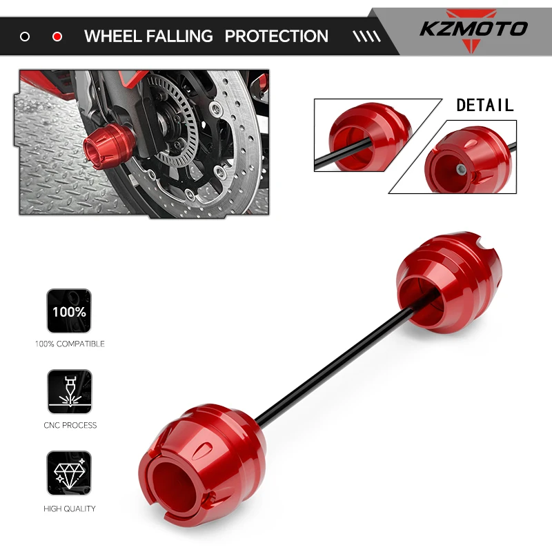 

NEW Front Rear Axle Crash Slider Protector For CB650F CBR650F CBR650R Motorcycle Wheel Falling Protection Pad cb650r cbr650r