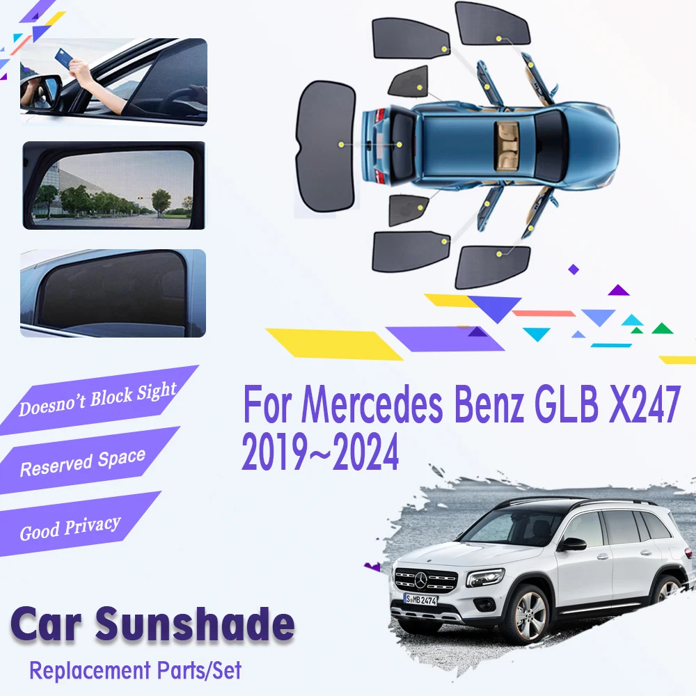 

Солнцезащитная сетка для Mercedes Benz GLB X247 2019 2020 ~ 2024