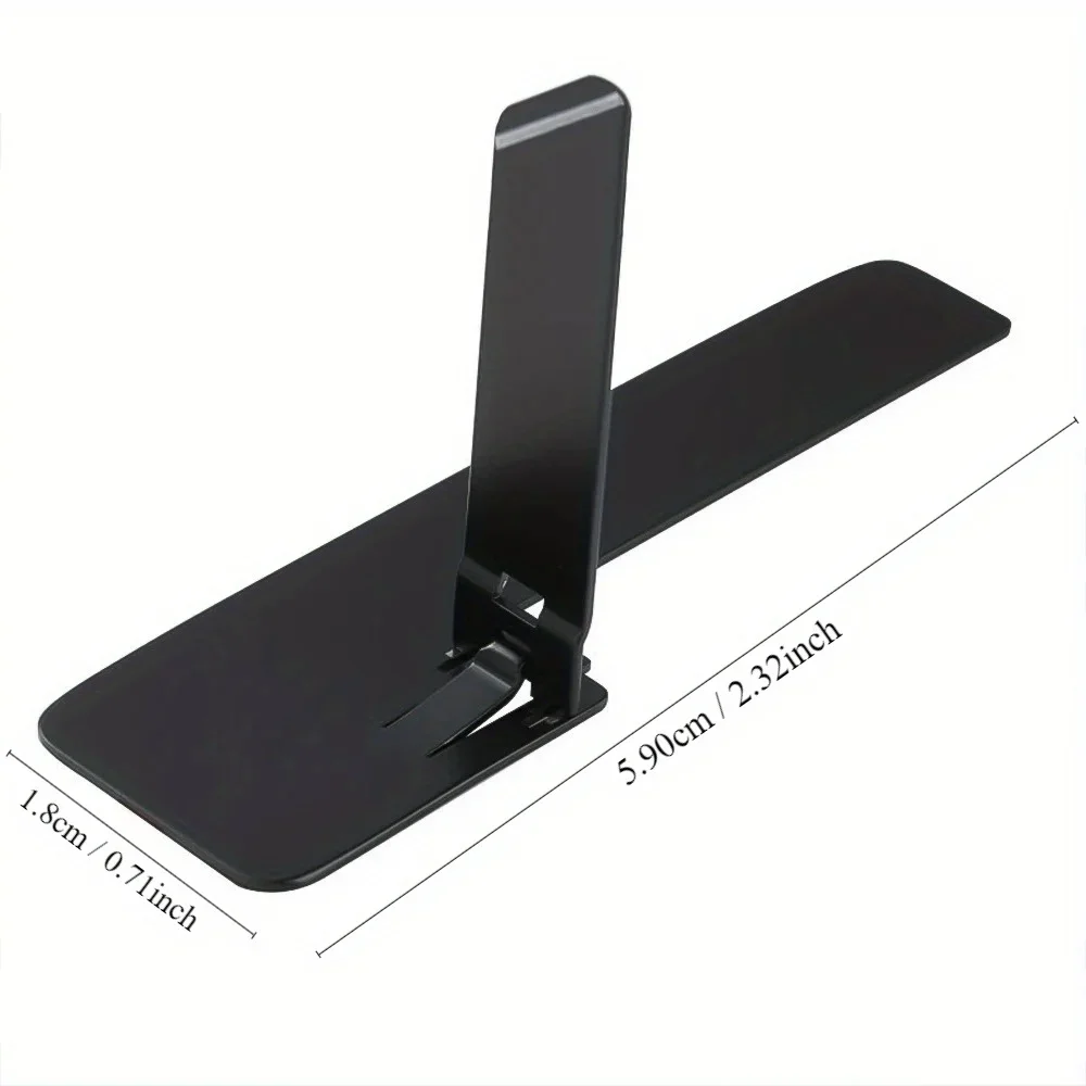 2pcs Ultra Thin Mini Phone Kickstand Universal Desktop Phone Holder Stand Metal Steel Folding Desk Bracket For IPhone/ Samsung image 2
