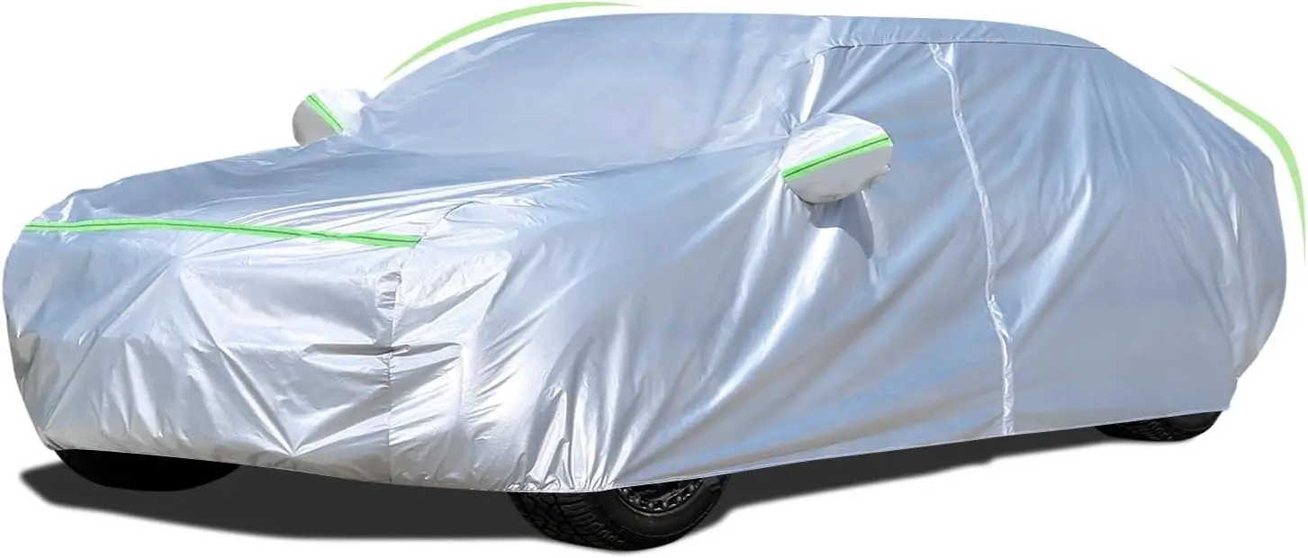 

Universal Waterproof Car Cover for Sedans 186-193 Inches, All Weather Protection with Hail and Sun Shield