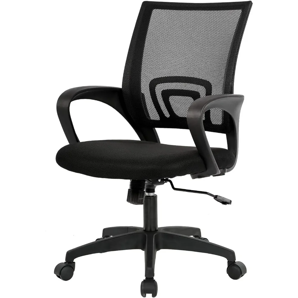 

BestOffice Ergonomic Office Chair | Mid-Back Swivel Desk Chair | Breathable Backrest & Lumbar Support | Adjustable Height