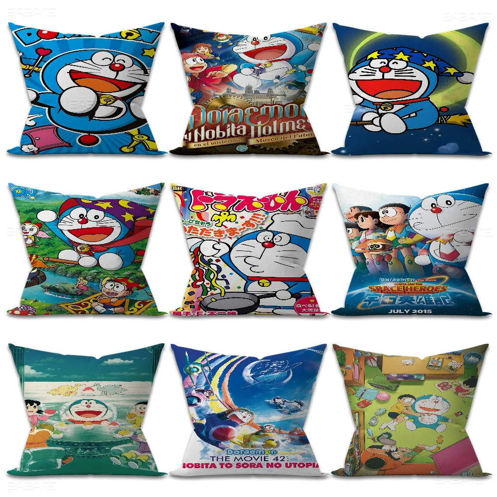 D-Doraemon AMINE Pillow Anime Pillow Sofa Bed Head Pillow Cover Cushion Cover 45x45 Cm Fashion