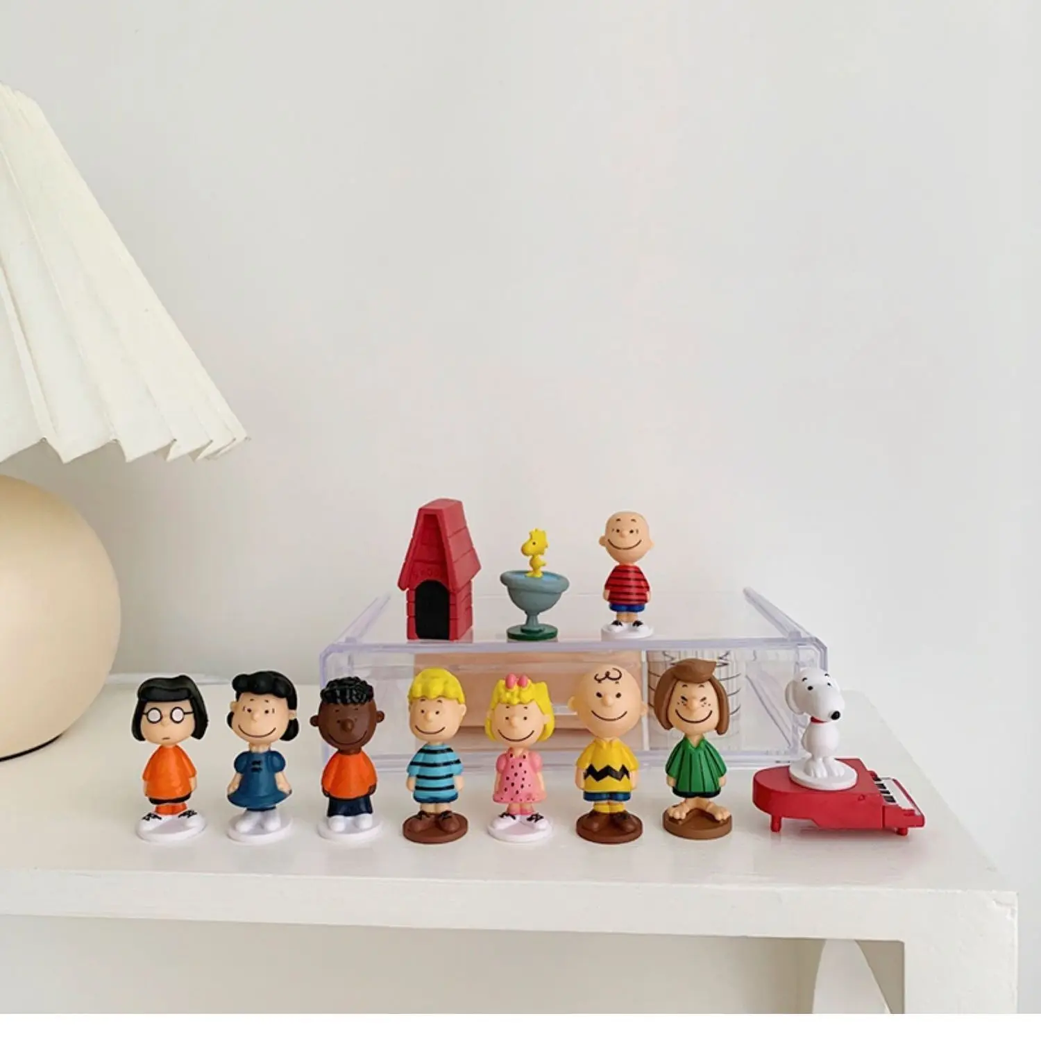 Ins-style cute Snoopy figurine full set cartoon doll decoration collectible, girly birthday gift, gift for friends on holidays