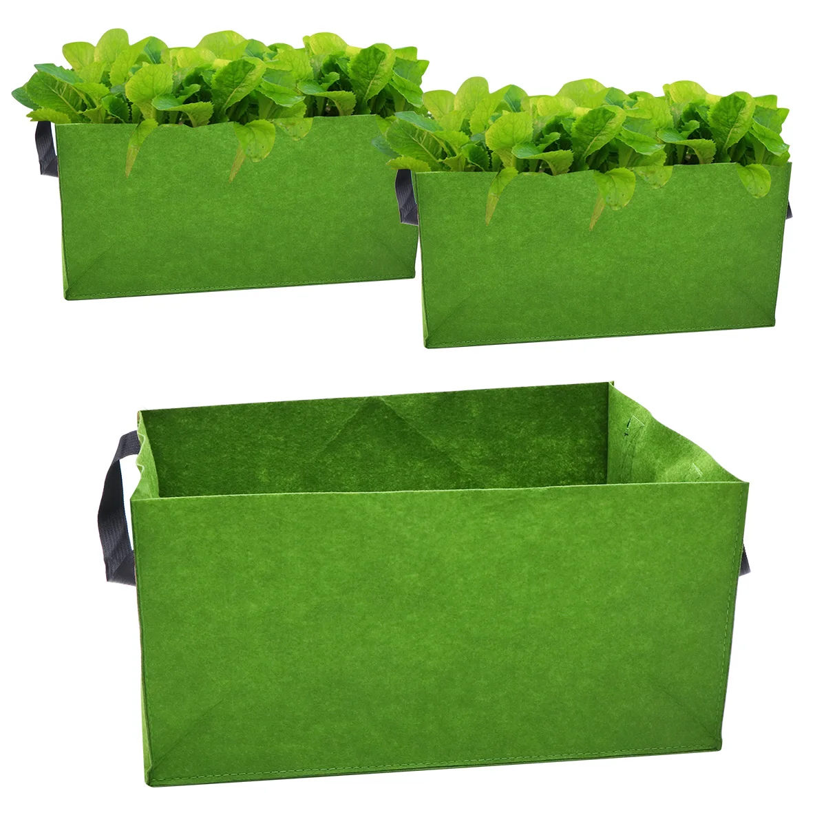

2pcs Planting Felt Thin Garden Pouch Durable Breathable Grow Bag For Herbs Vegetables Succulents Indoor Outdoor Yard Balcony