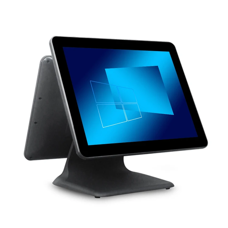 Pos da caixa registradora do quiosque do pagamento de Android de 15 polegadas do sistema dobro da posição do estacionamento do carro da tela tudo em um