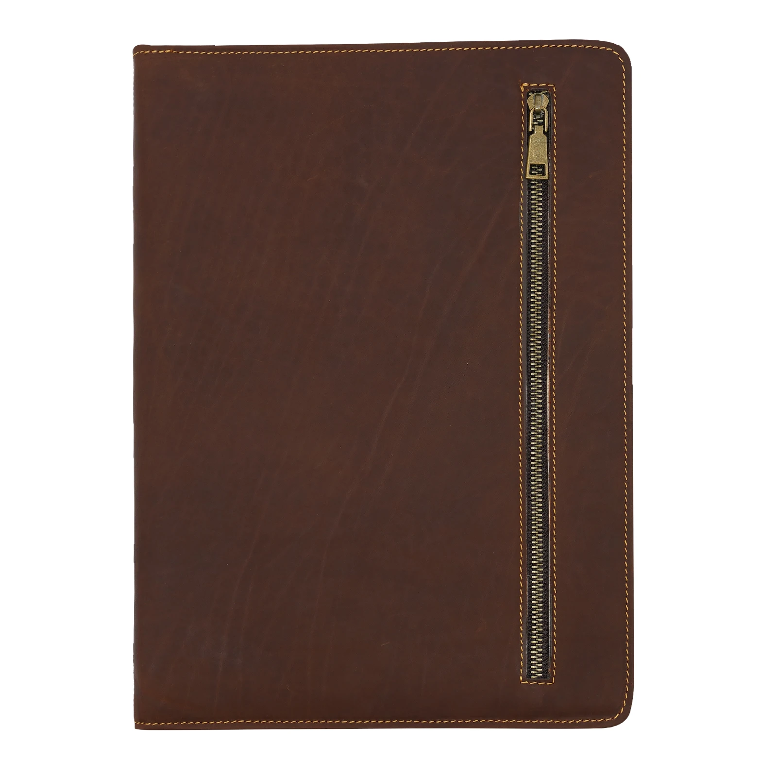 Leather Portfolio Leather Portfolio Folder Organizer for Business Trips Commuting to Work Negotiations (Coffee Color)