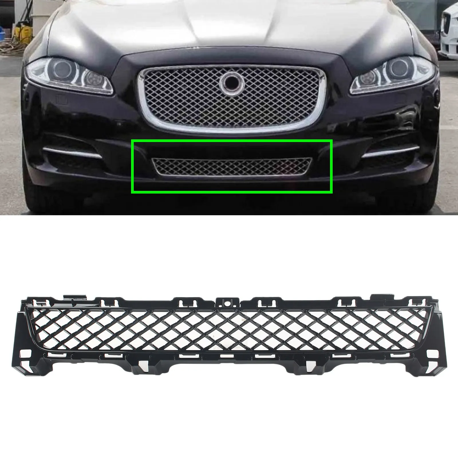 

Car Accessories Front Bumper Lower Radiator Grille Auto Racing Grill For Jaguar XJ 2010-2015 C2D23093 Car Decor Styling Parts