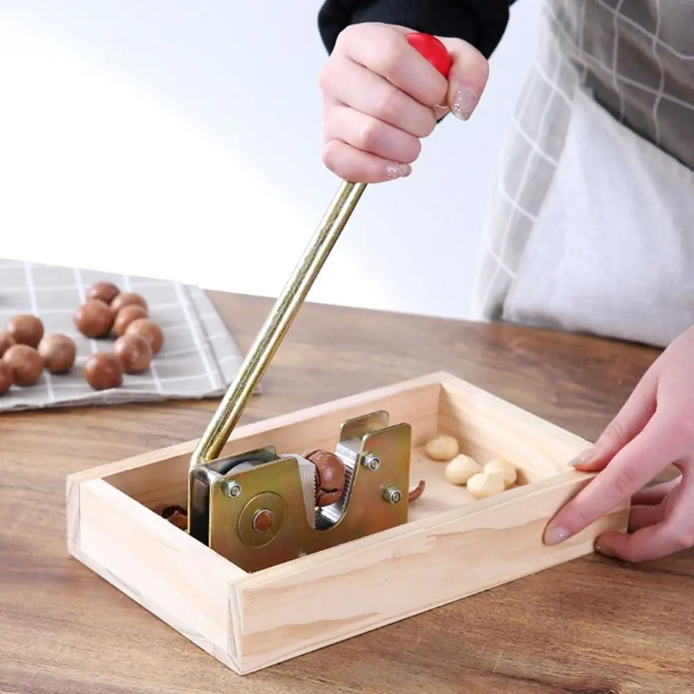 Kitchen Almonds Easy to Use Nut Tongs Wooden Base Multifunctional Walnut Pliers Nutcracker Chestnut Opener Nut Sheller