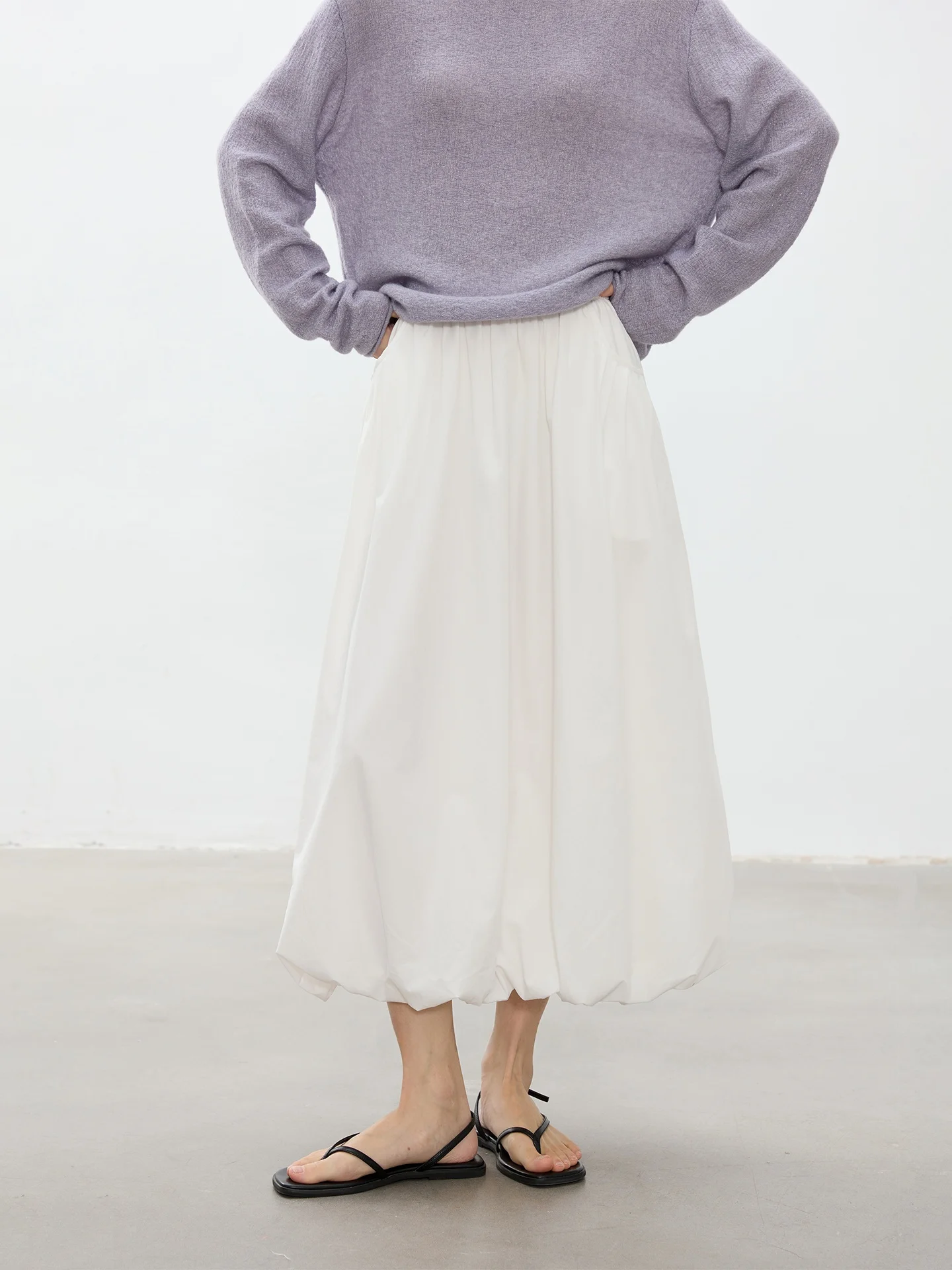 

Новая весенняя женская юбка-блумер однотонного цвета, универсальная юбка средней длины свободного кроя из нейлоновой ткани с завышенной талией