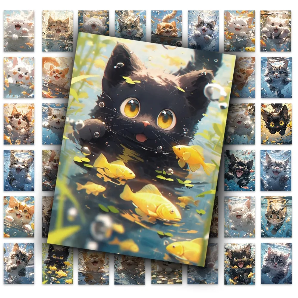 10/30/50pcs Kawaii Anime Gatto Animale Adesivi Creativo Carino Graffiti Decalcomanie FAI DA TE Bagagli di Skateboard Telefono Adesivo Per Auto Divertimento per il Regalo
