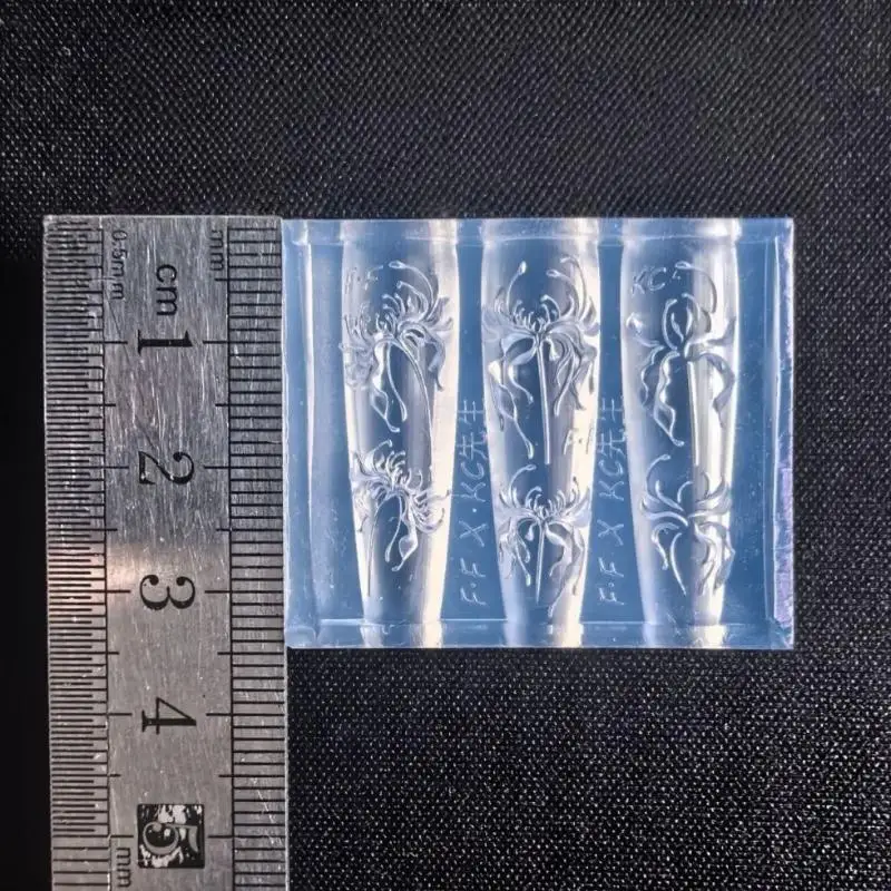 NUEVO Molde de Silicona 3D para Uñas con Diseño de Flor de Lycoris Radiata, Molde Transparente para Manicura, Molde para Tallar, Patrones Florales de Lirio Rojo, DIY