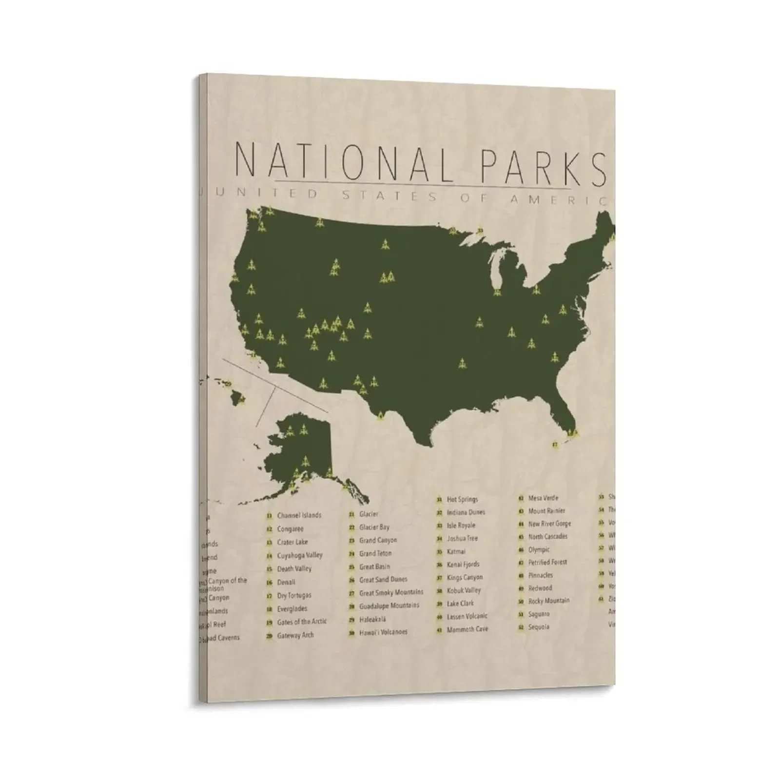 

US National Parks Canvas Painting aesthetic room decoration decorative frames wall room Paintings on the wall nordic home decor