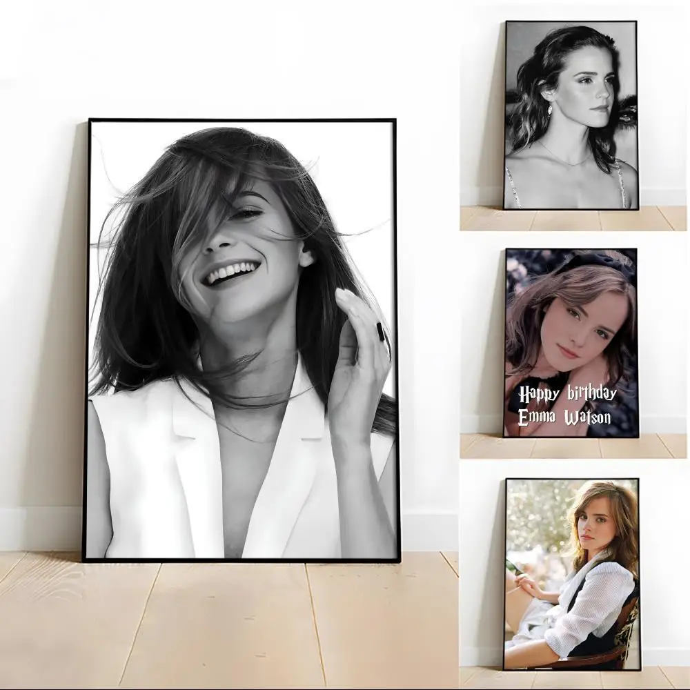 E-Emma Watson اللوحة الخط الحد الأدنى طباعة قماش المشارك غير المؤطرة جدار الفن لديكور المنزل مكتب #2