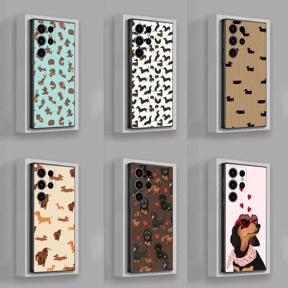 

Dog Dachshund Puppy Phone Case For Samsung S25,S24,S21,S22,S23,S30,Ultra,S20,Plus,Fe,Lite,5G Black Cover