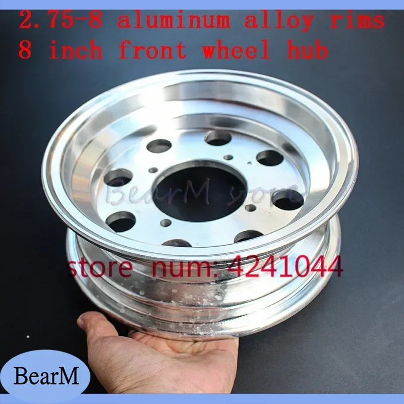 2.75-8 8 Inch for Monkey Bike Small  Motorcycle part Aluminum Wheels Vacuum Circle use 90/65-8 tire3.50-8 4.80/4.00-8 tyre