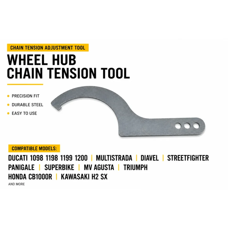 125mm Large Hub Chain Adjuster Wrench, Heavy-Duty Damage-Free Eccentric Spanner for Ducati Panigale V4 Diavel, Kawasaki H2