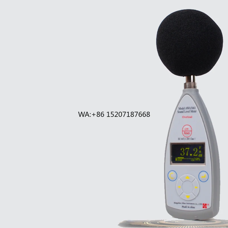 

Precision Impulse Noise Meter Type Class 1 AWA5661-3 Noise Level Indicator Sound Level Meter 25-140dB Accuracy 0.7dB