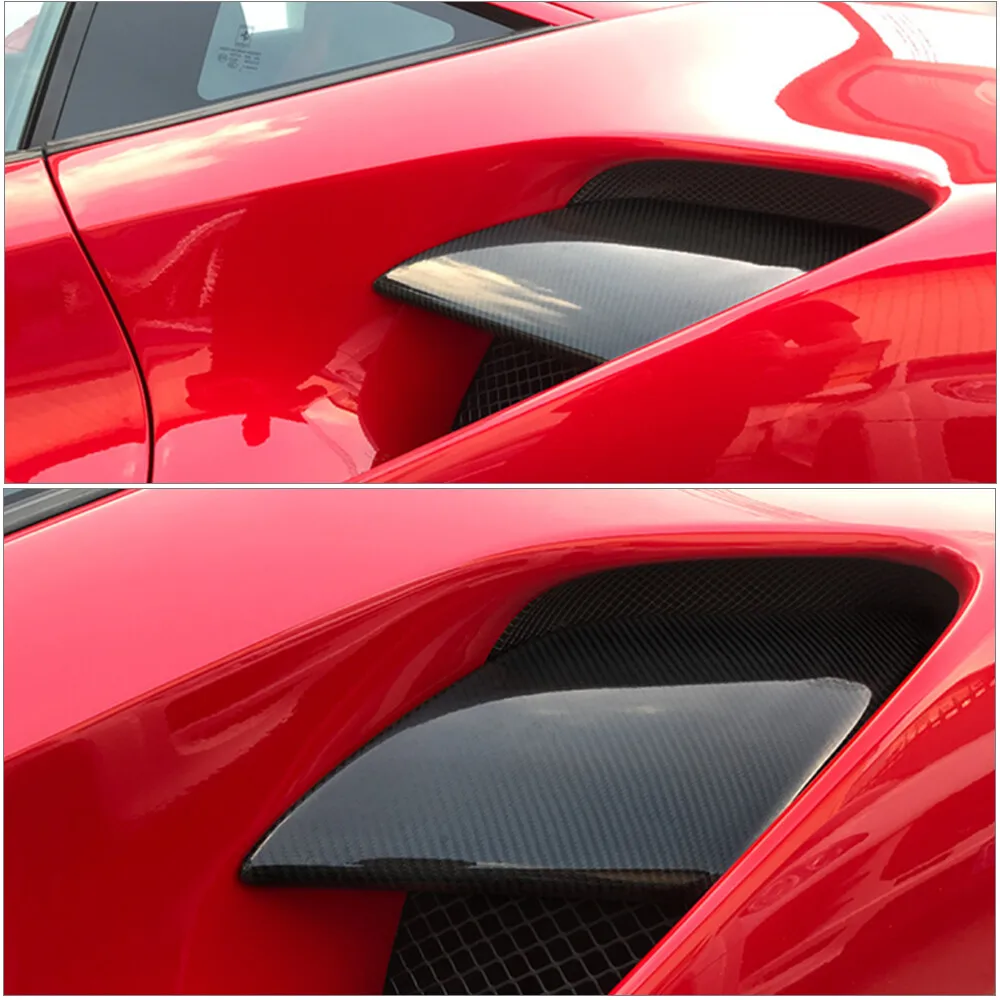 

For Ferrari 488 GTB Spider Carbon Fiber Side Fender Air Vent Intake Covers
