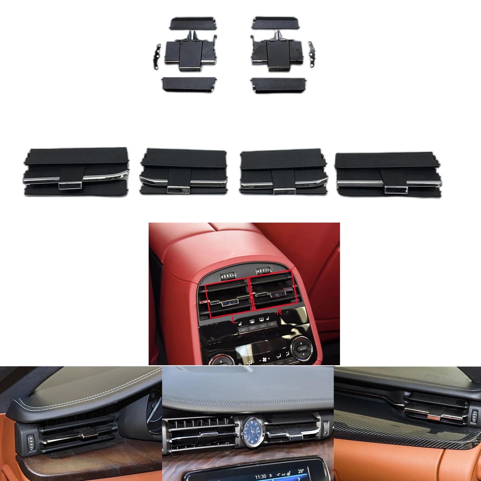 

Автомобильный внутренний кондиционер, вентиляционная решетка, зажим, слайдер, ремонтный комплект для Maserati Quattroporte 2013-2022