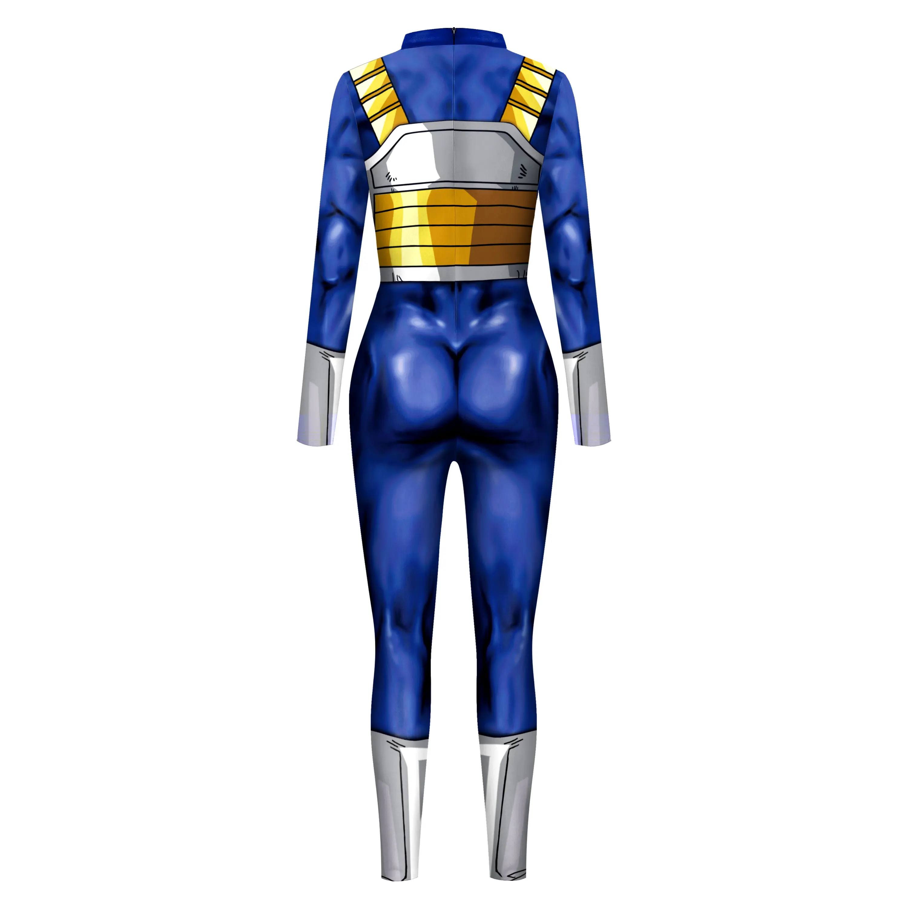 Zawaland Anime Druck Phantasie Outfit Langarm Cosplay Erwachsene Kostüm Catsuits Muscle Herren Body Engen Zentai Overall