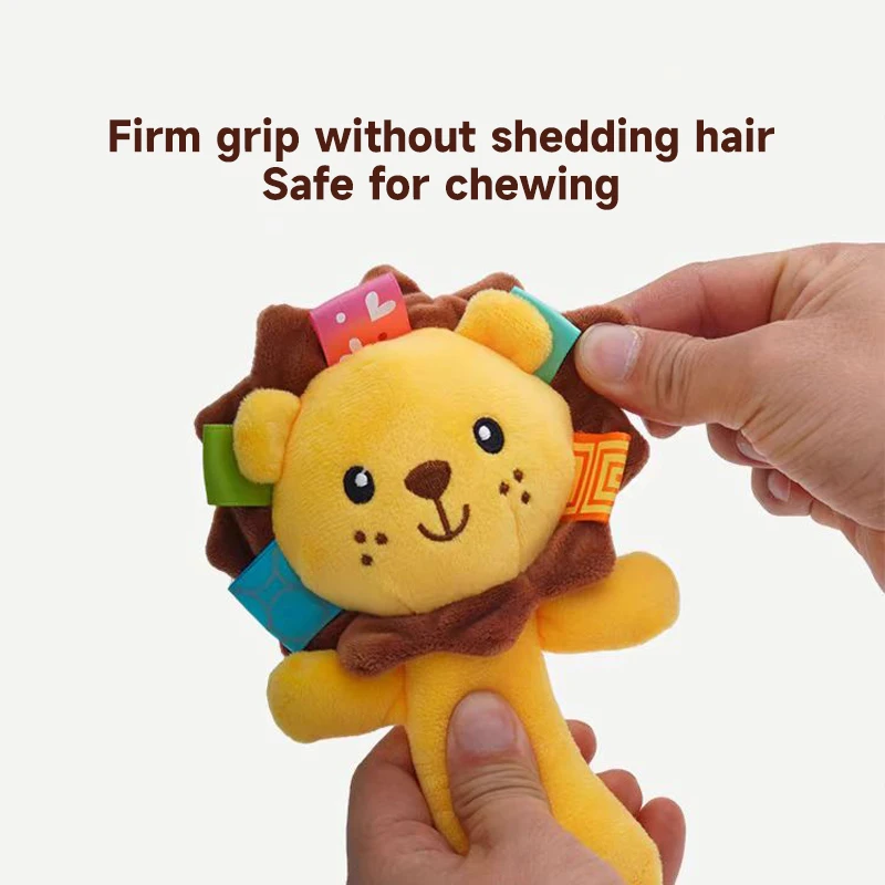 Baby Pluche Rammelaars Zachte Knuffel Rammelaar Handgreep Baby Speelgoed 0-12 Maanden Pasgeboren Vroege Educatief Cartoon Dier bel Speelgoed