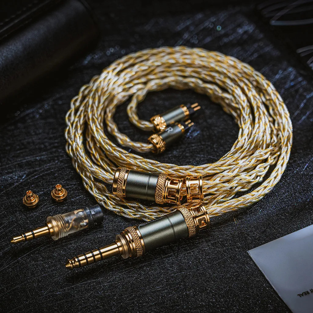 Kabel do słuchawek Kinera MIA z wymiennymi wtyczkami 3,5 mm 4,4 mm 0,78 2pin/MMCX IEMs 6N pojedyncza kryształowa miedź posrebrzana