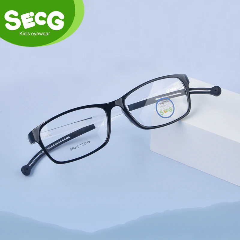 

SECG Ultra Gentle Soft Youth Frame Children Optical Transparent Glasses Silicone Sports Glasses Male and Female Students Myopia