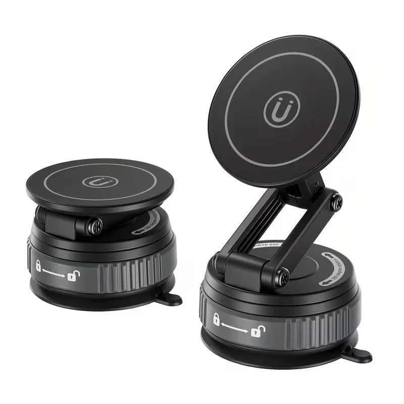 360-Degree Rotatable Magnetic Phone Holder - Compatible with for All Smartphones And Vehicles, Works with Iphone 16/15/14/12 - Compact And Foldable Car Mount with Strong Grip - Trendy Car Accessory