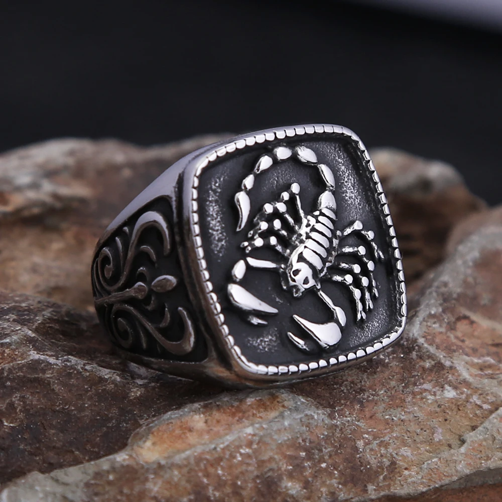 

New Design Vintage Scorpion Ring Punk Unique 316L Stainless Steel Animal Rings For Men Women Creative Party Jewelry Dropshipping