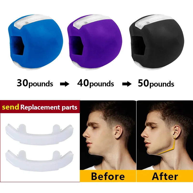 

Food-grade Silica Gel Jaw Exercise Line Ball Muscle Trainin Fitness Ball Neck Face Toning Jaw Muscle Training Face lift