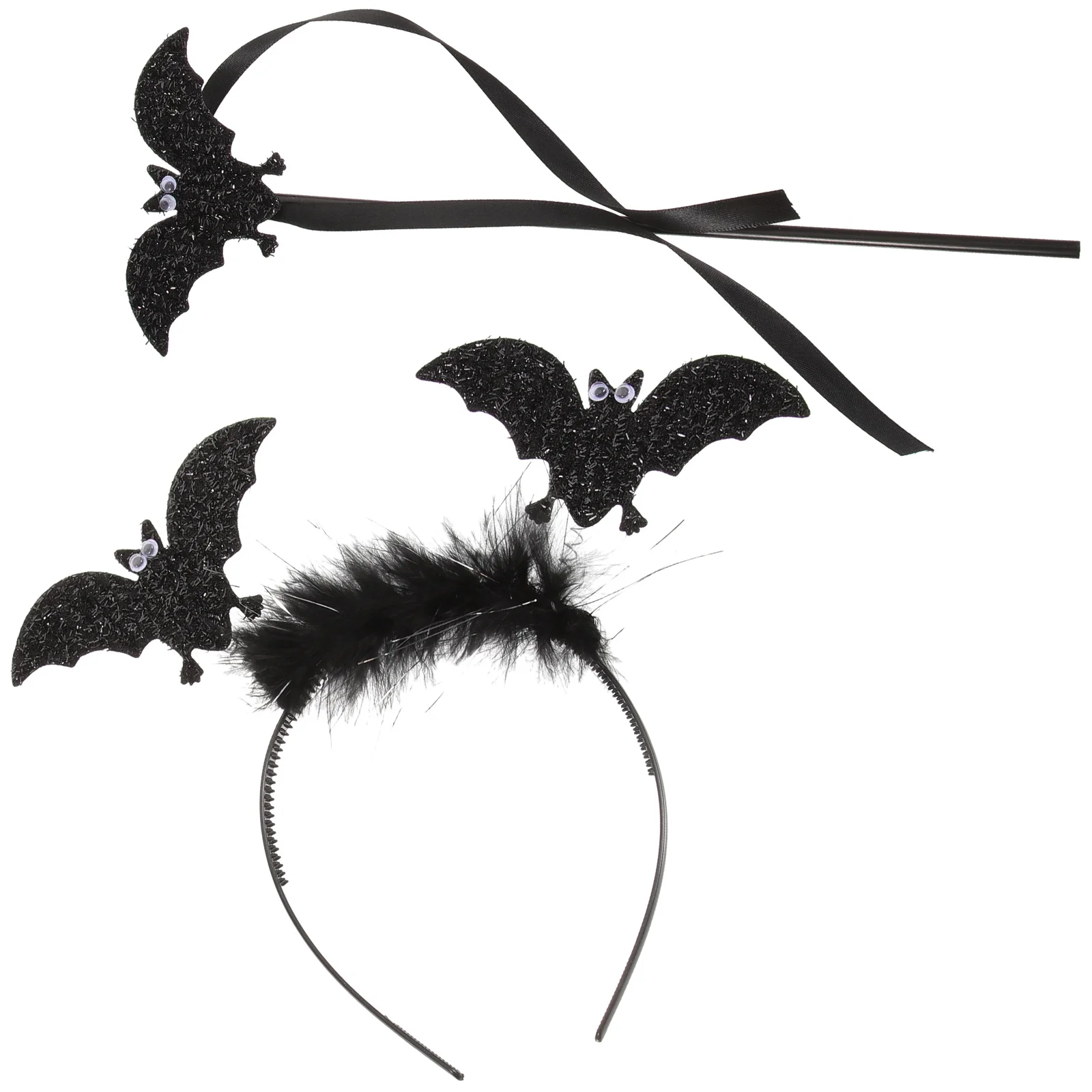 1 ensemble de bandeau chauve-souris d'halloween, baguette légère et confortable, accessoires pour cheveux de chauve-souris pour mascarade, fête Cosplay pour femmes