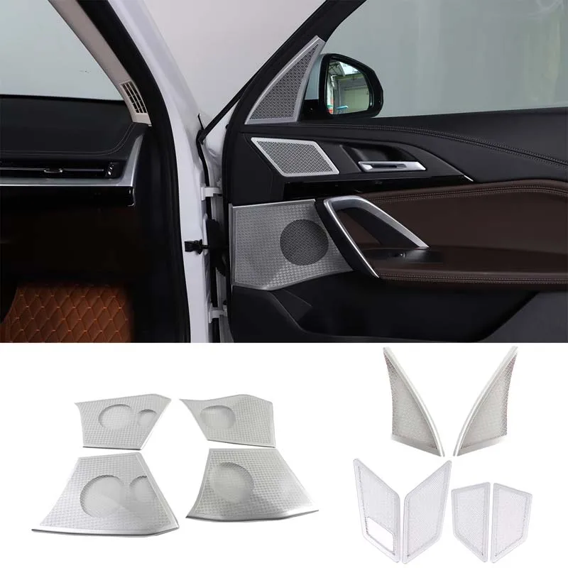 

For BMW X1 iX1 U10 U11 2023-2024 Aluminum Alloy Door Speaker Cover Trim Cover A-pillar Tweeter Cover Decorative Accessories