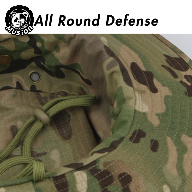 Musion Boonie Hut Sturmhaube Hut Anzug faltbarer Hut Sonnenschutz Angelkappe atmungsaktiv Fischer Outdoor Jagd Angeln breit H – Detail 4