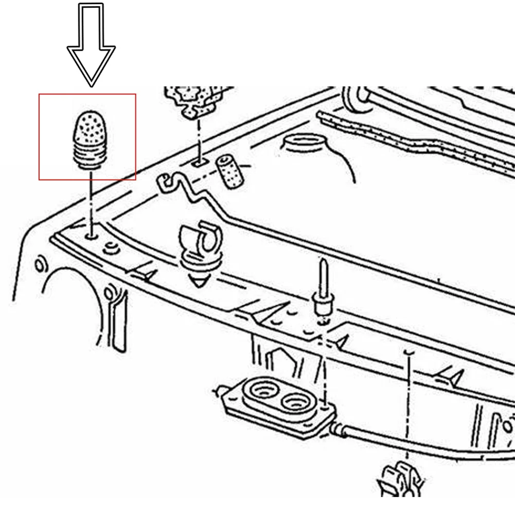 Front Rear Replace Your For Skoda's Old Bonnet and Tailgate Buffers with New Rubber Blocks 2 Front and 2 Rear Included