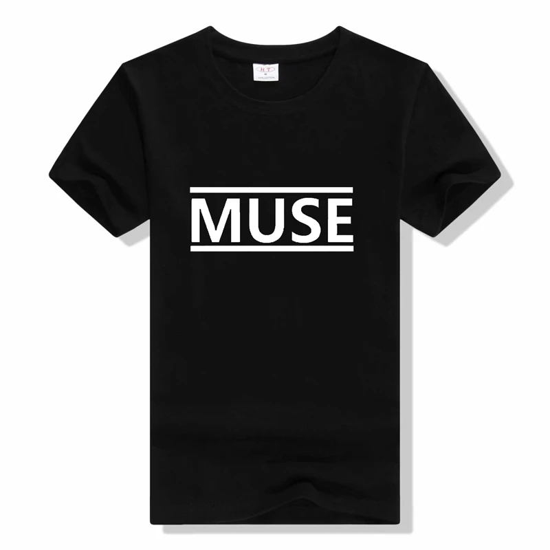 

100% cotton High quality letter printed T-shirt muse Rock Band short-sleeved T-shirt O-neck hip hop tops harajuku mens shirt