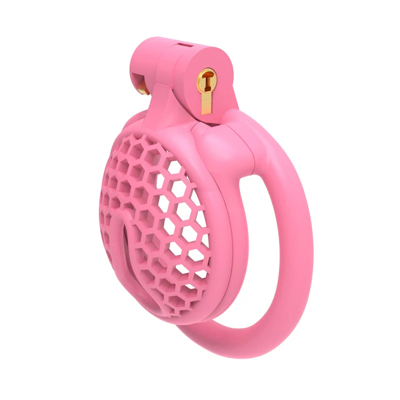 2024 NEW Mini Bee-hive Design Breathable Cock Cage 2 Types of Penis Rings Male Chastity Device Adult Products Sex Toys F005