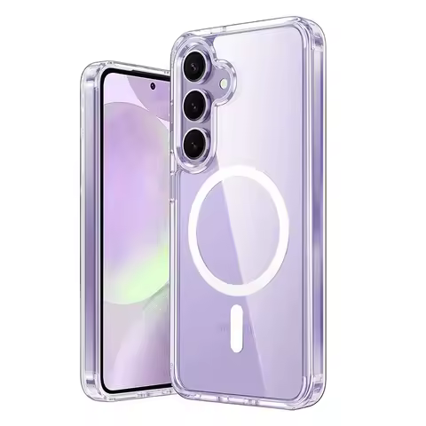 Strong Magnetic Magsafe Case For Samsung Galaxy S24 S23 S22 S21 Ultra FE Plus Hybrid Hard Shockproof Cover Clear Soft Shell Thin