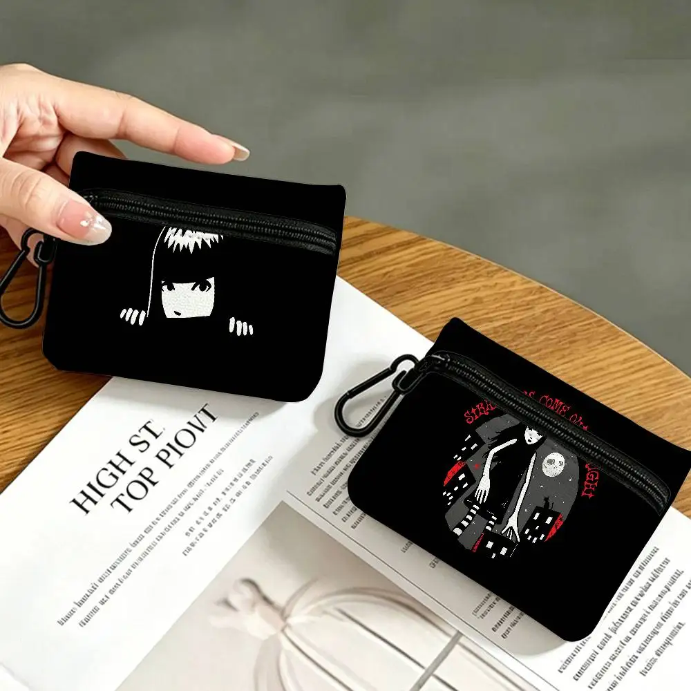 Comics E-Emily The S-Strange Daily Carry Oxford Fabric Small Coin Purse Multi-use Storage Pouch For Keys Cards Coins