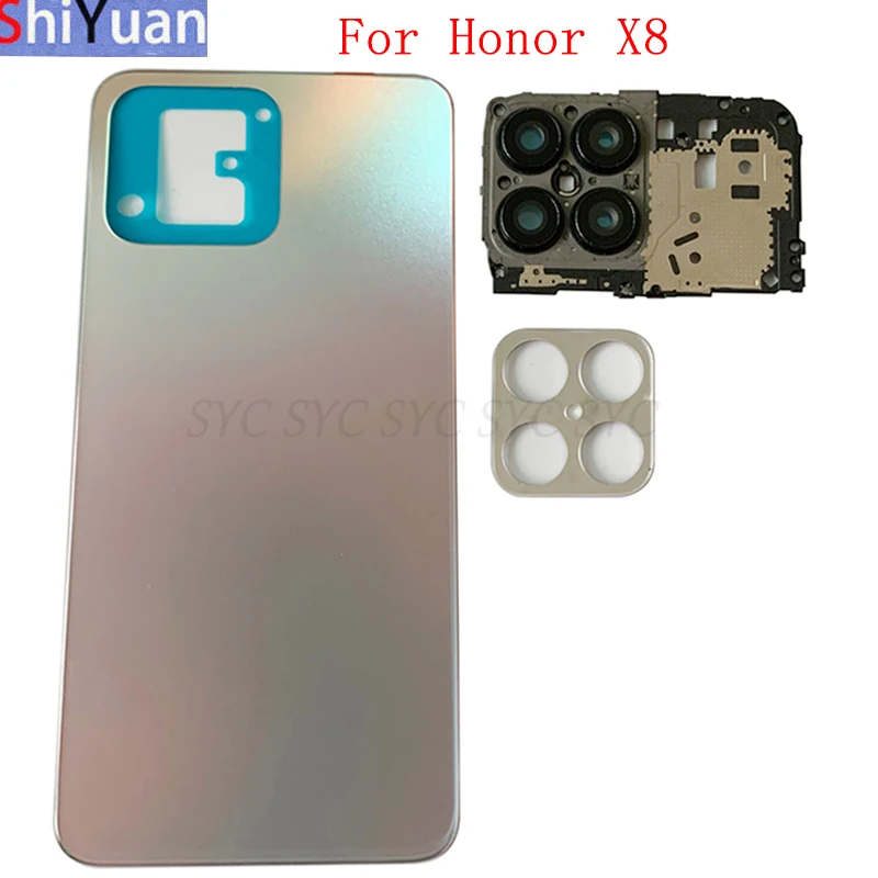 

Battery Cover Rear Door Housing Case For Honor X8 Back Cover with Logo Replacement Parts