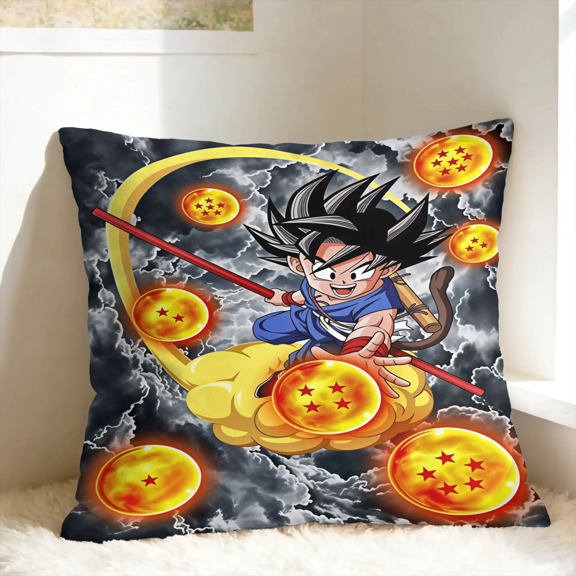 Pillow Case D-Dragon Anime Soft  Pillow Cover For Chair Sofa Home Decor Retro Trendy Pillowcases