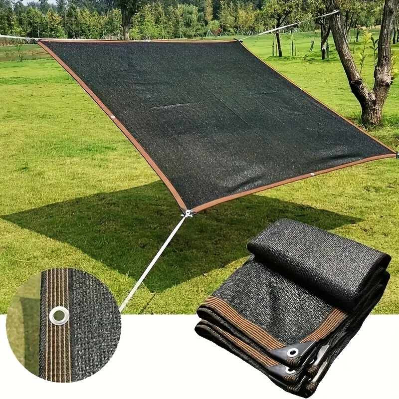 Einfach zu installierendes schwarzes Sonnenschutznetz für Balkone, Innenhöfe und Schwimmbäder, Anti-UV-Markisen und Gewächshaus-Sonnenschutznetze