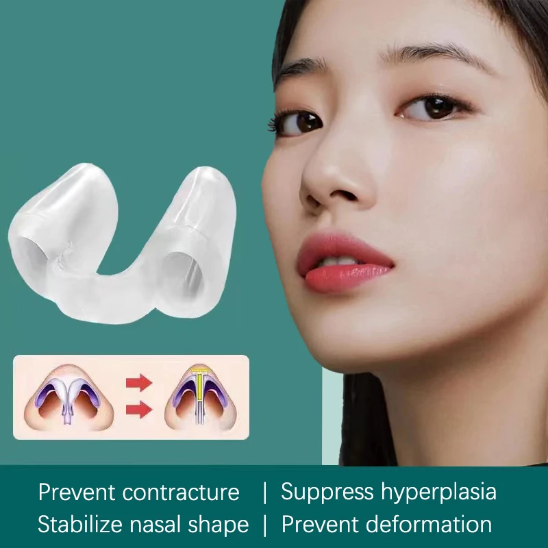 

[Glow]Postoperative Rhinoplasty Nostril Support Silicone Shaping Crooked Nose Correction Fixator Silica Gel Nose Clip
