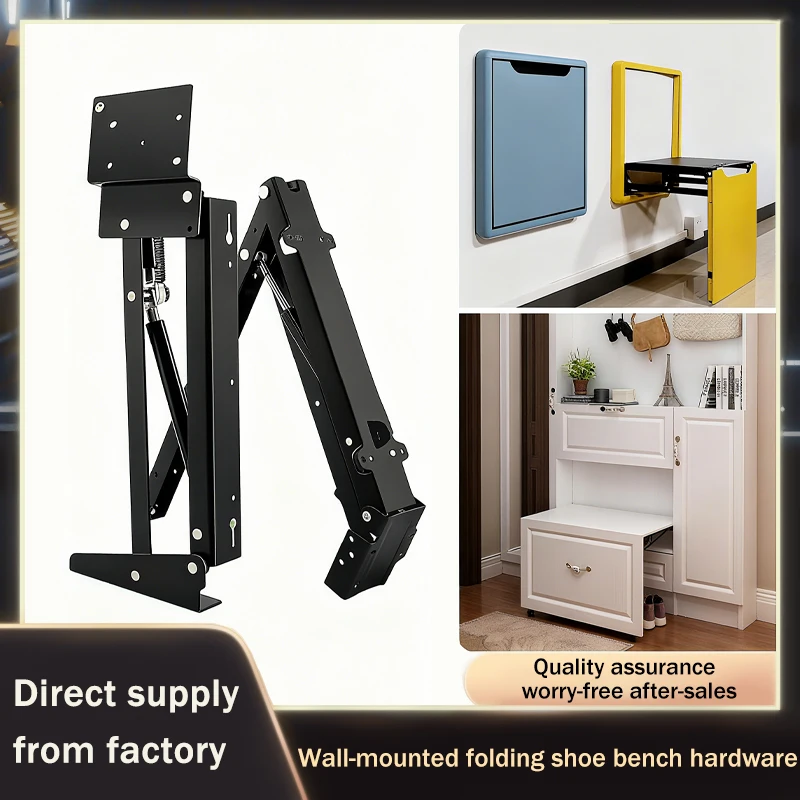 

Summit Wall Mounted Folding Shoe Bench Hidden Ultra Thin Space Saving Stool For Entrance Hallway Easy Installation Household Use