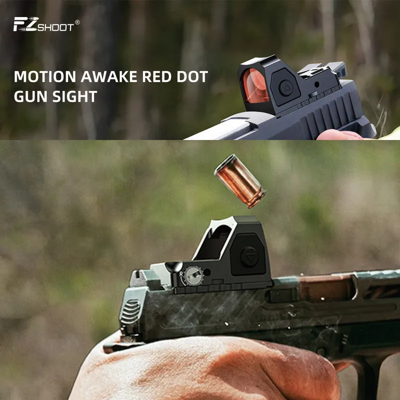 

Full Size Red Dot Motion Awake Optic Pistols 2MOA Dot 12 Brightness Adjustment RMR Optics Adapter Plate MOS Picatinny