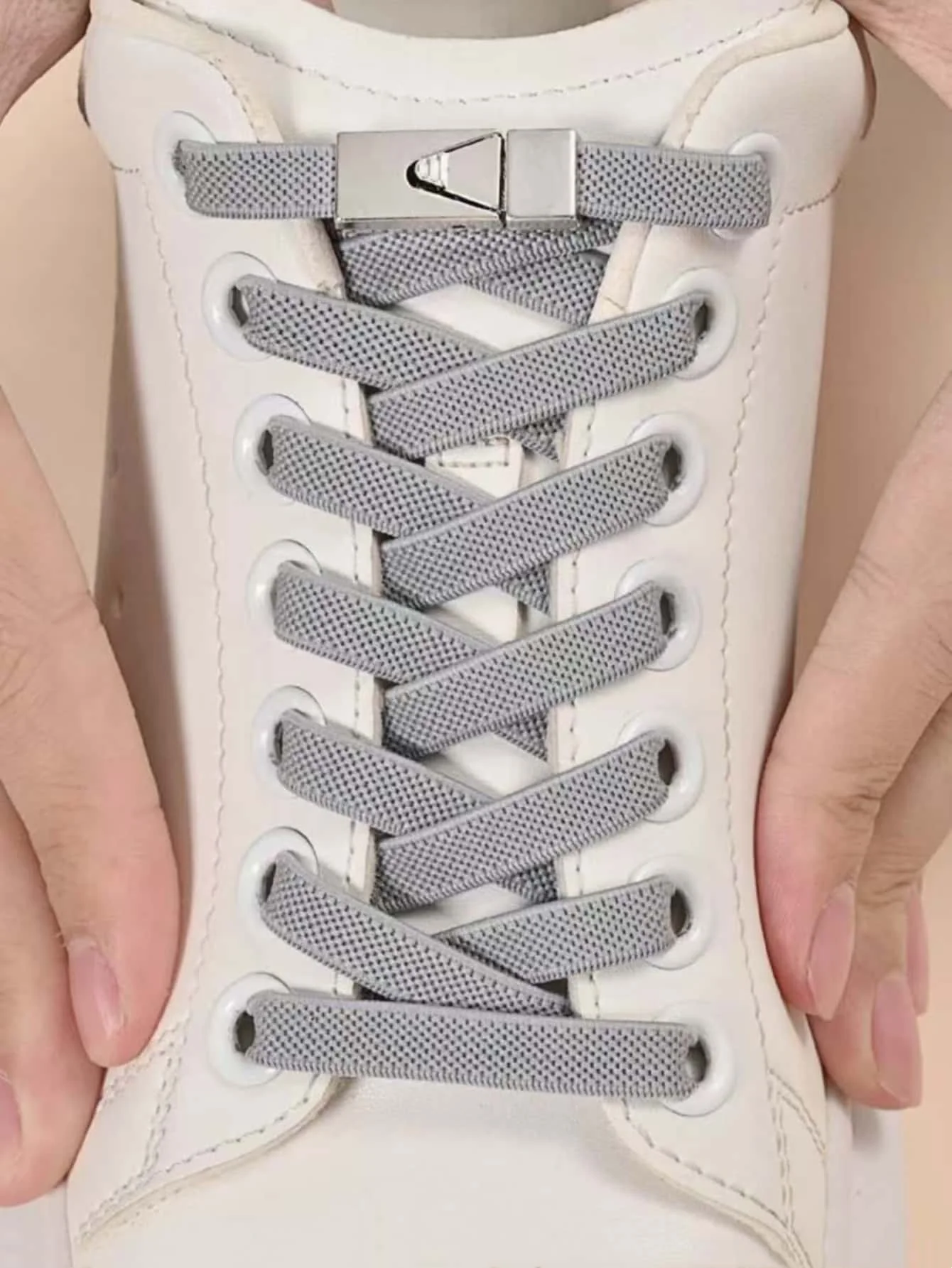 زوج واحد من أربطة الأحذية المرنة المقاومة للربط مع إبزيم مفتاح، أربطة أحذية كسولة ملونة مناسبة للأحذية الرياضية والأحذية الكاجوال