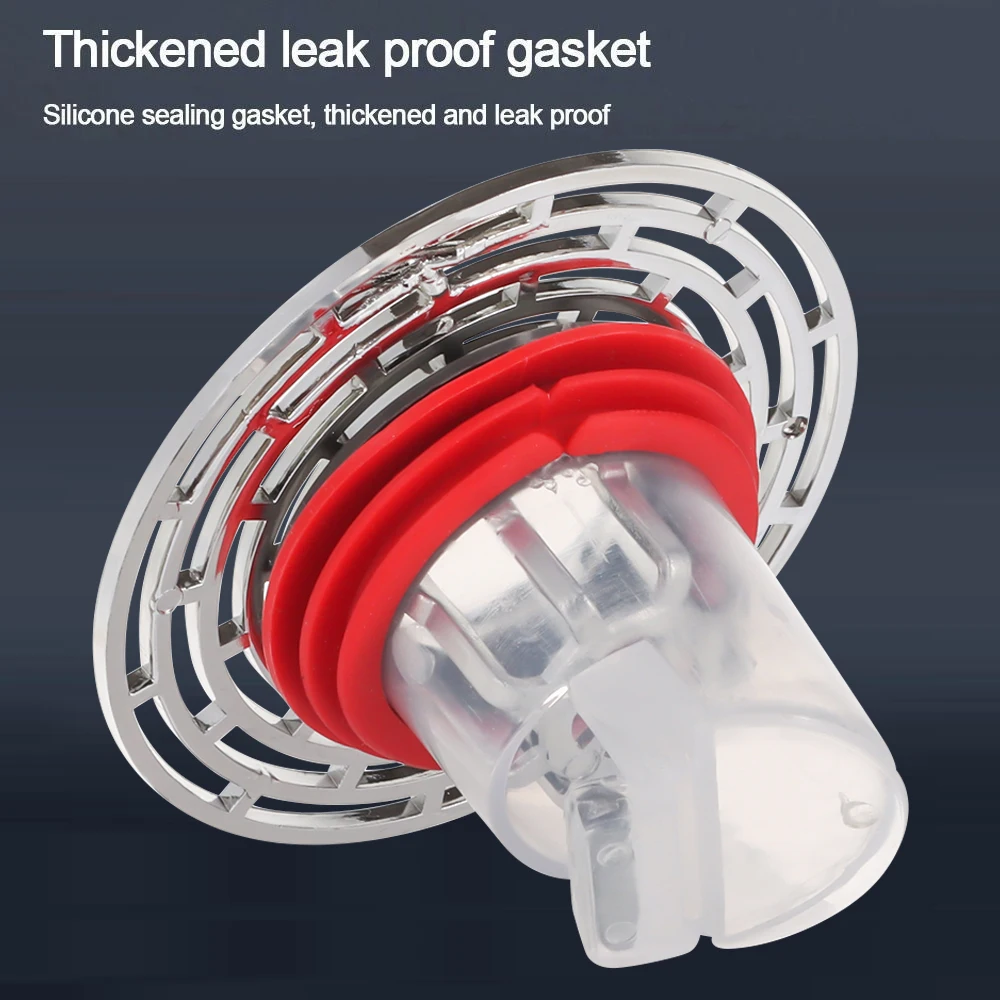 

Self-Closing Floor Drain Core Odor Prevention Large Filter Screen Bathroom Sewer Device Sealing Cover Floor Strainer Cover