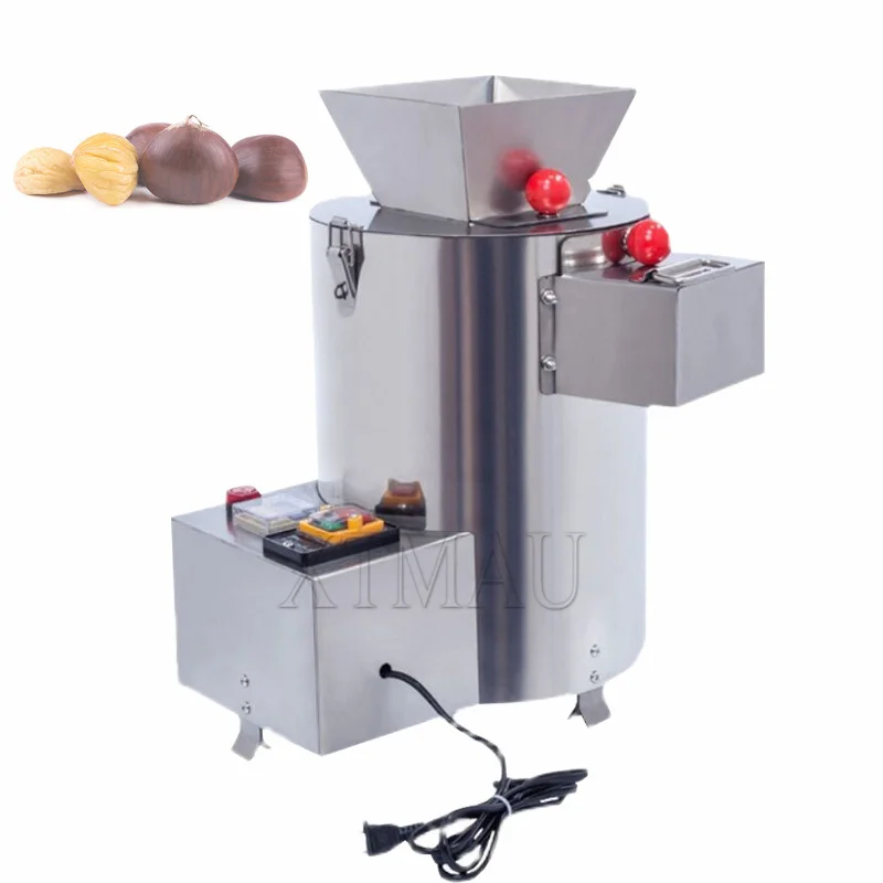 ماكينة تقشير الكستناء الأوتوماتيكية بقوة 220 فولت ماكينة قصف الكستناء الكهربائية 10 شفرات