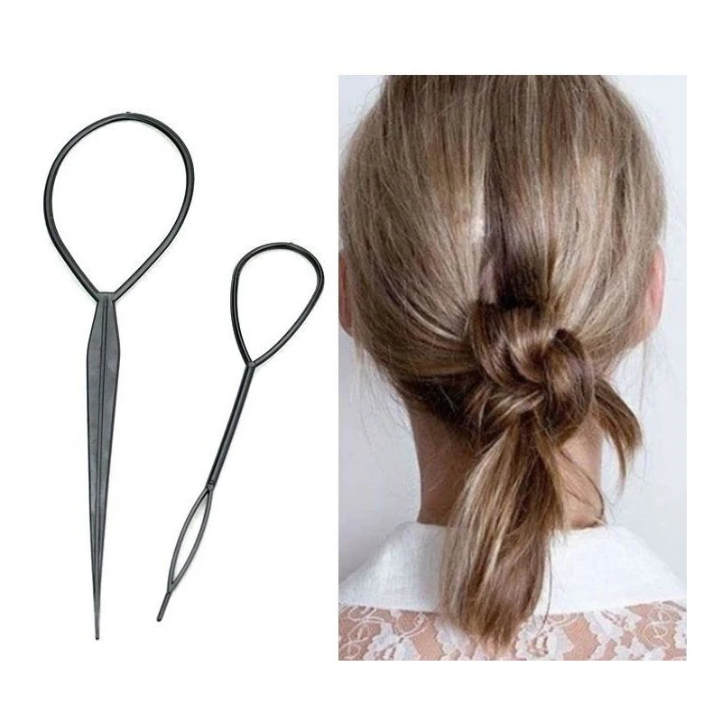 

1Set Fashion Small Hair Tail Creator Plastic Loop Styling Tools Ponytail Clip Hair Braid Maker DIY Styling Tool