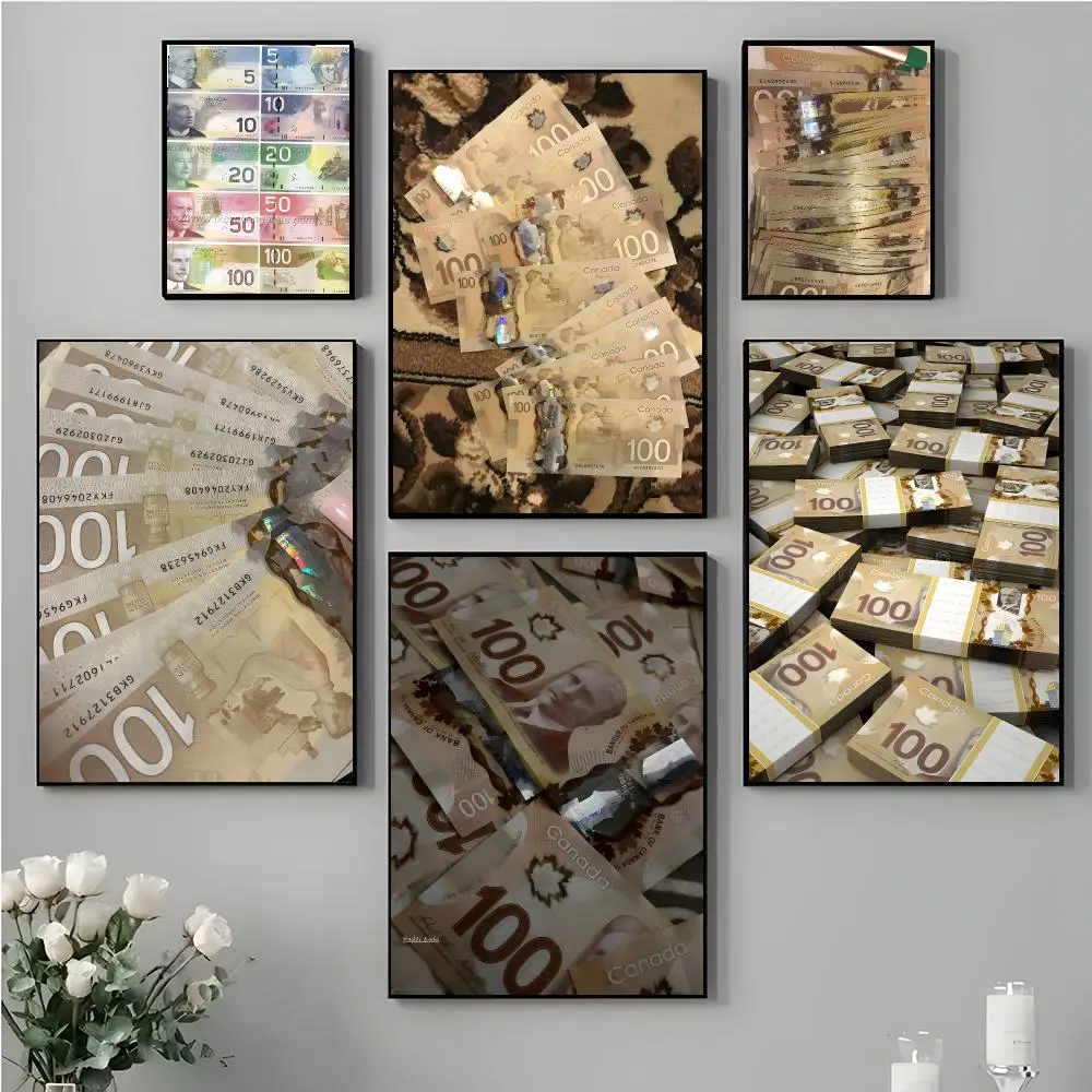 Canadian Dollar Poster High-definition stickers ideal gifts for living rooms hallways