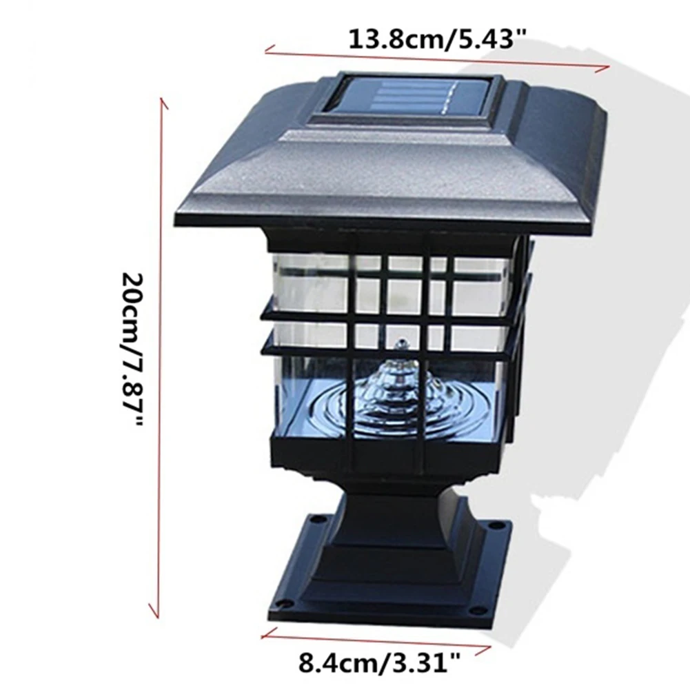 Waterproof Landscape Garden Solar LED Light Outdoor Post Bridge Hat Column Fence Lamp Safety Night Light Solar Lamp